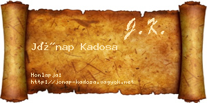 Jónap Kadosa névjegykártya